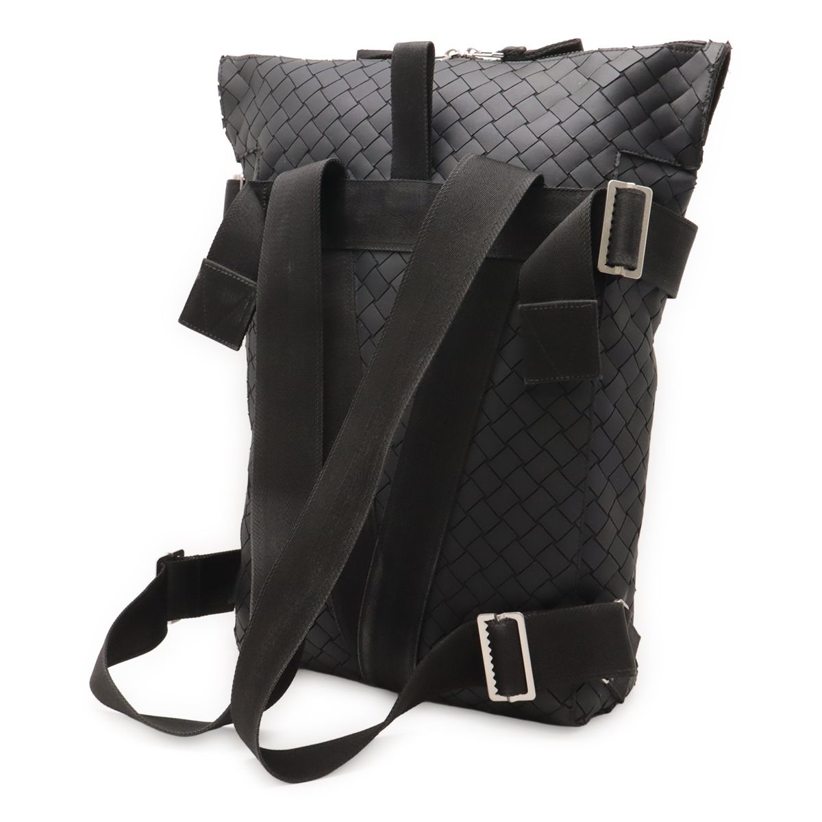 Bottega Veneta Intrecciato New Rubber Backpack Black — view 2