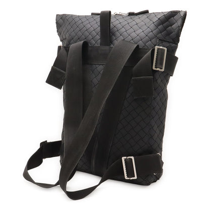 Bottega Veneta Intrecciato New Rubber Backpack Black — view 2