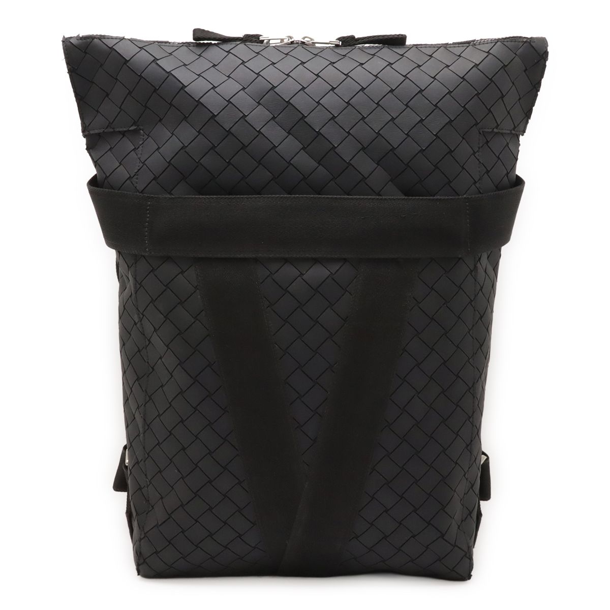 Bottega Veneta Intrecciato New Rubber Backpack Black