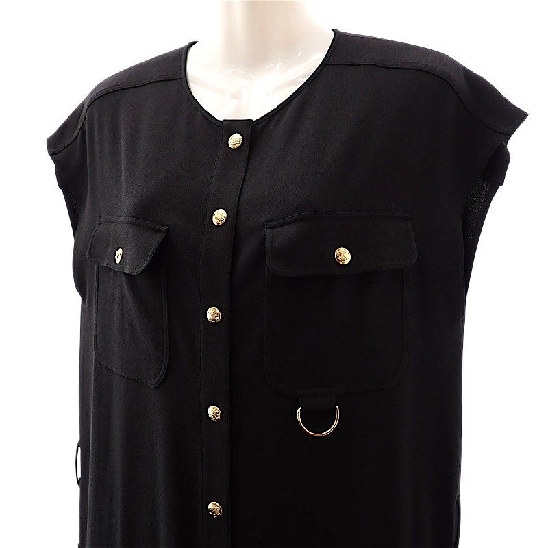 Celine Belt Army Dress Acetate Rayon Black 34 Travel — view 4