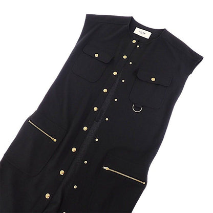 Celine Belt Army Dress Acetate Rayon Black 34 Travel — view 5