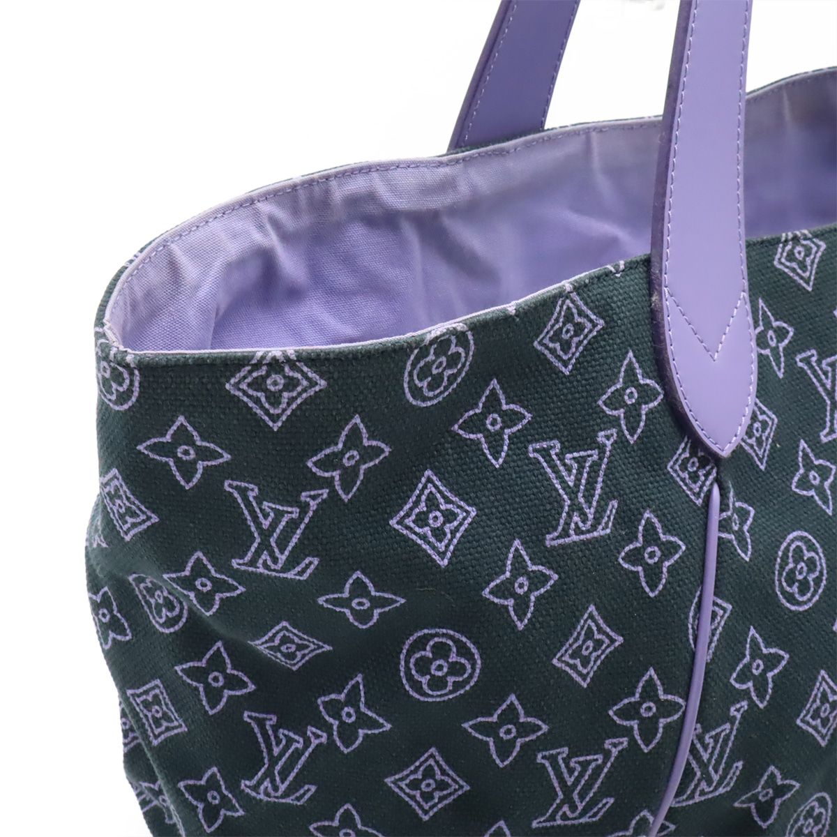 Louis Vuitton Monogram Beach Line Cabas Ipanema PM Tote Shoulder Bag Marine — view 5