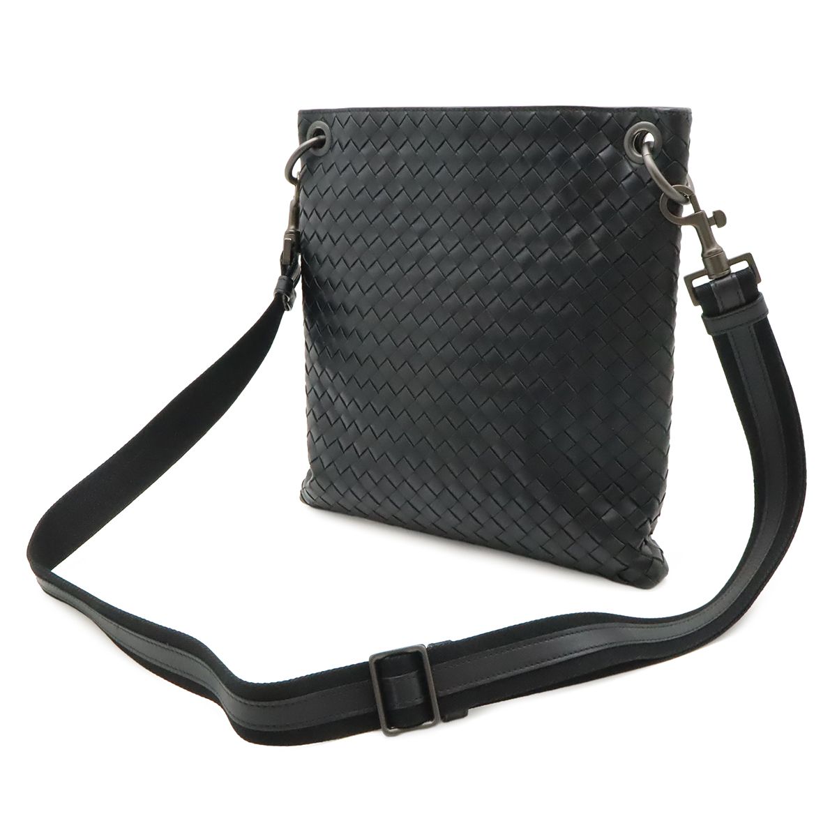 Bottega Veneta Intrecciato Shoulder Bag Crossbody Leather Black — view 2