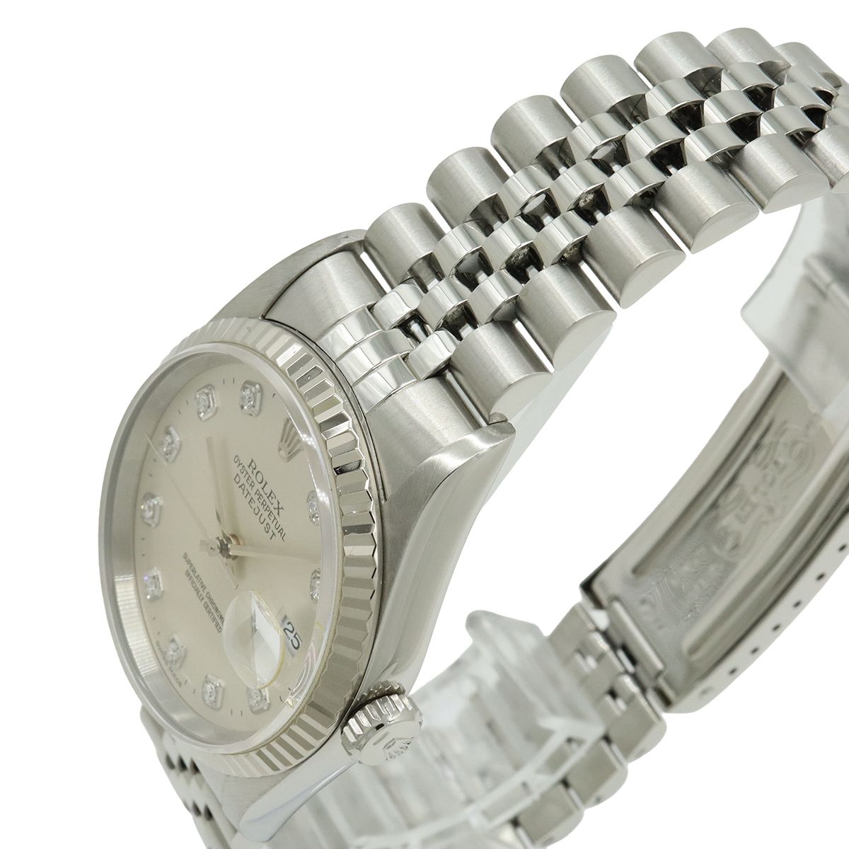 Rolex Datejust Silver Dial 18k White Gold Bezel SS T Number Automatic Watch — view 5
