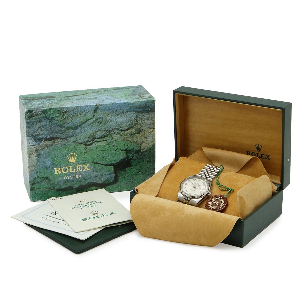 Rolex Datejust Silver Dial 18k White Gold Bezel SS T Number Automatic Watch — view 9