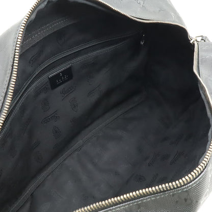 Gucci GG Supreme Shoulder Bag Crossbody Leather Black Silver — view 6