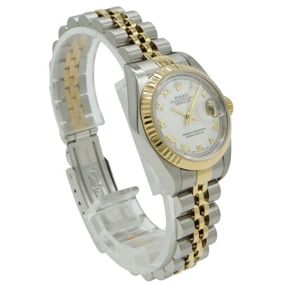 Rolex Datejust White Shell Dial Roman SS 18k Yellow Gold Combination P Number — view 3