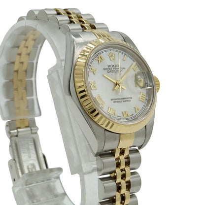 Rolex Datejust White Shell Dial Roman SS 18k Yellow Gold Combination P Number — view 5