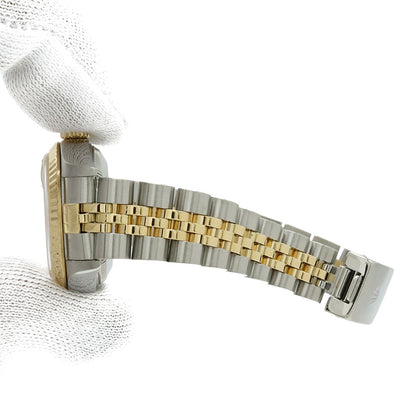Rolex Datejust White Shell Dial Roman SS 18k Yellow Gold Combination P Number — view 9