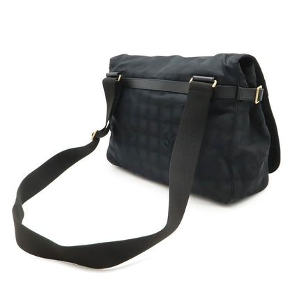 Chanel New Travel Line Messenger Bag Crossbody Nylon Jacquard Black Gold — view 2