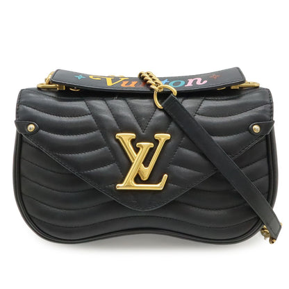 Louis Vuitton New Wave Chain MM Shoulder Bag Leather Noir Black