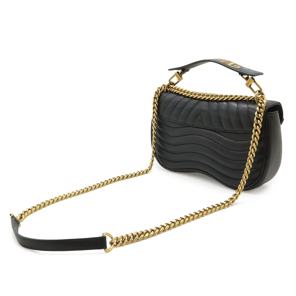 Louis Vuitton New Wave Chain MM Shoulder Bag Leather Noir Black — view 2