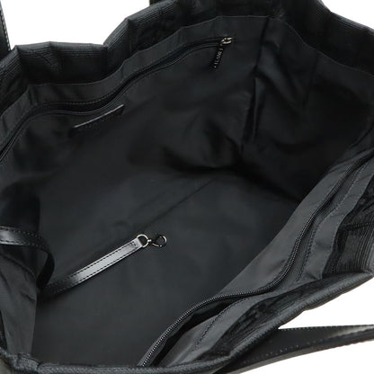 Chanel New Travel Line Tote MM Shoulder Bag Nylon Jacquard Lame Black — view 5