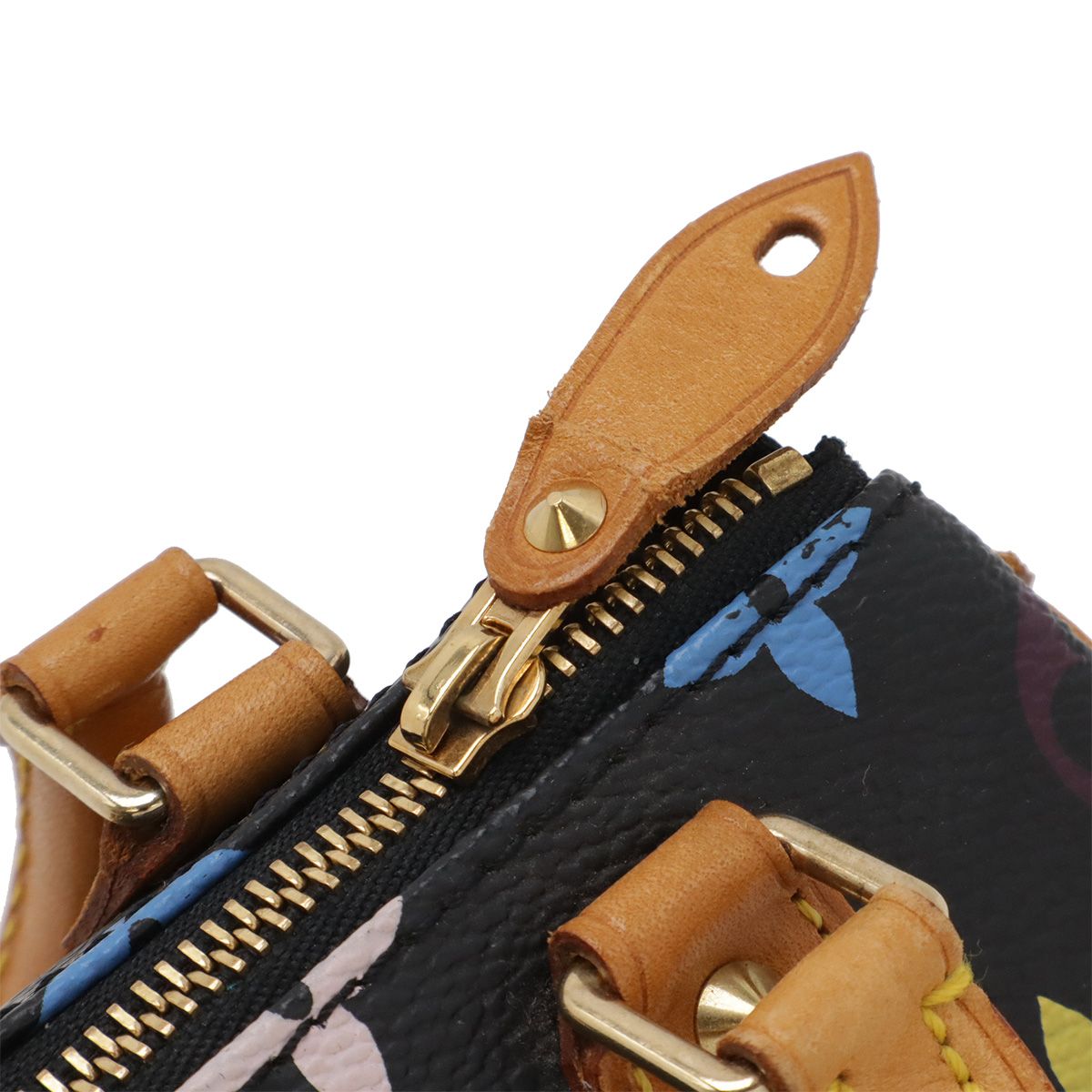 Louis Vuitton Monogram Multicolor Mini Speedy Mini Bag Pouch Case Noir Black — view 5