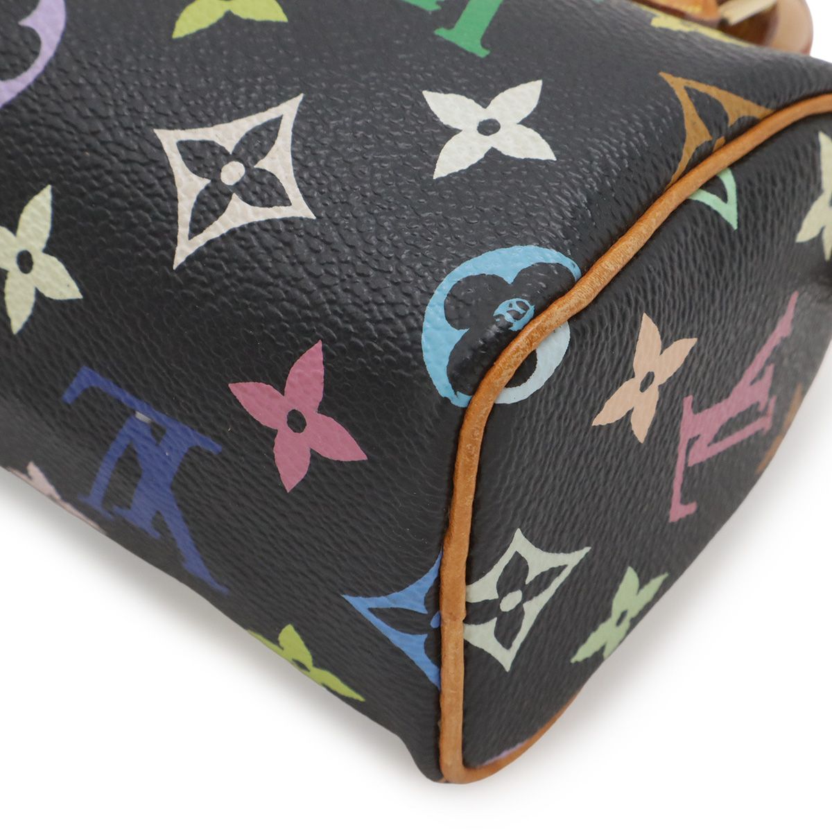 Louis Vuitton Monogram Multicolor Mini Speedy Mini Bag Pouch Case Noir Black — view 3