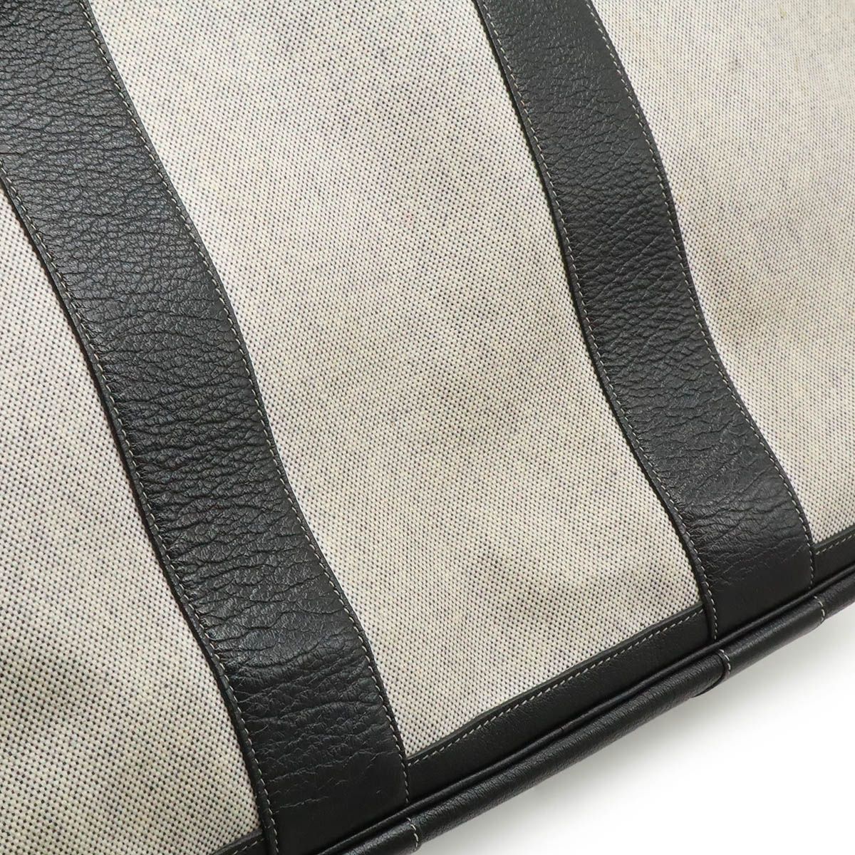 Hermes Garden Party PM Tote Shoulder Bag Toile Ash Canvas Black — view 9