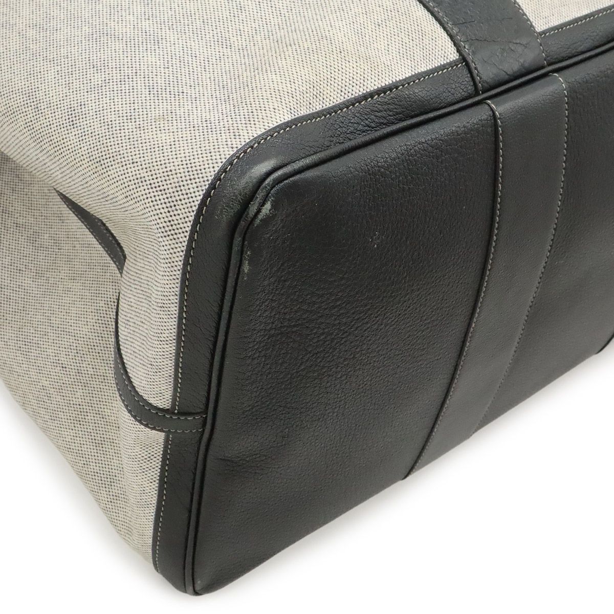 Hermes Garden Party PM Tote Shoulder Bag Toile Ash Canvas Black — view 3