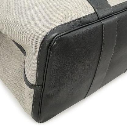 Hermes Garden Party PM Tote Shoulder Bag Toile Ash Canvas Black — view 3