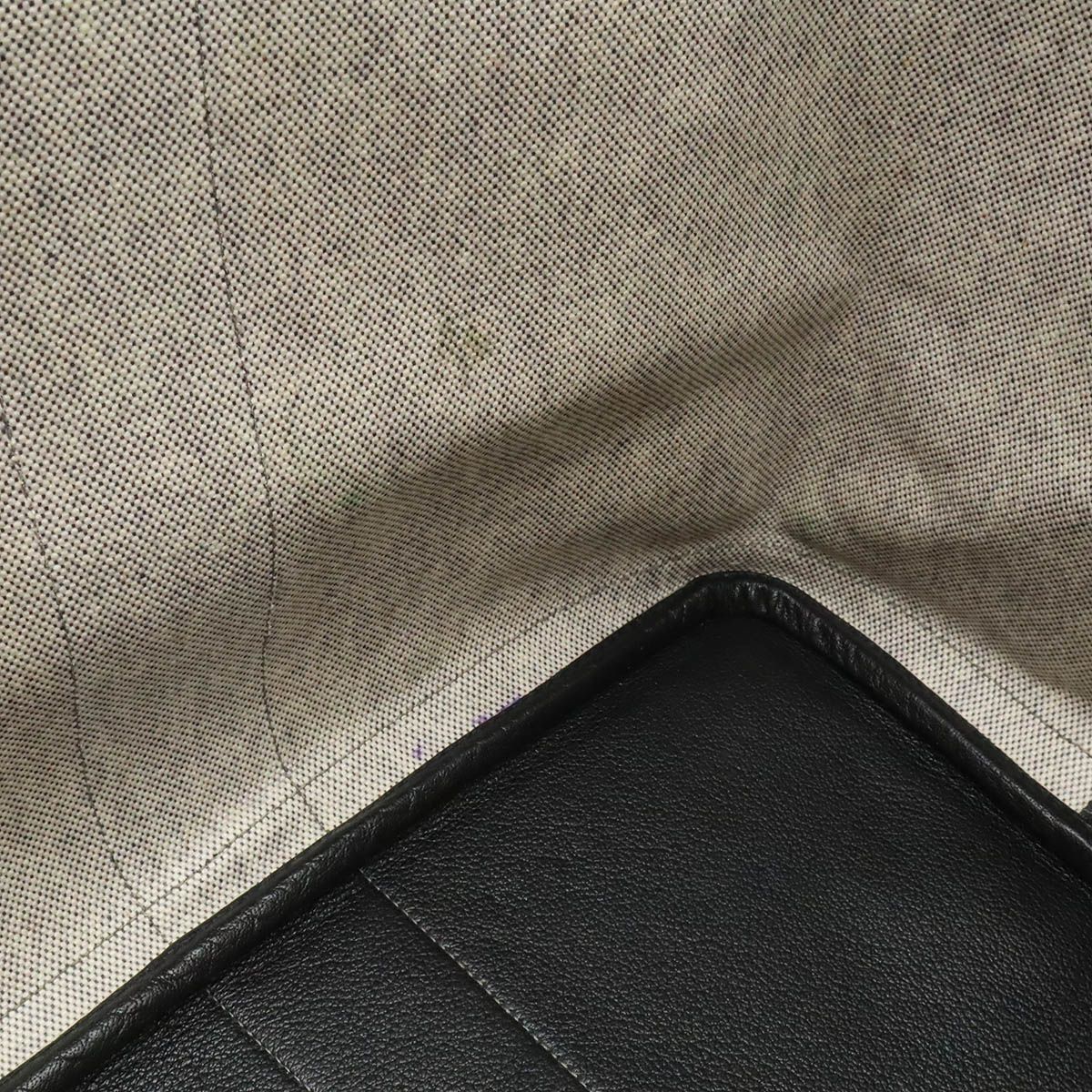 Hermes Garden Party PM Tote Shoulder Bag Toile Ash Canvas Black — view 7