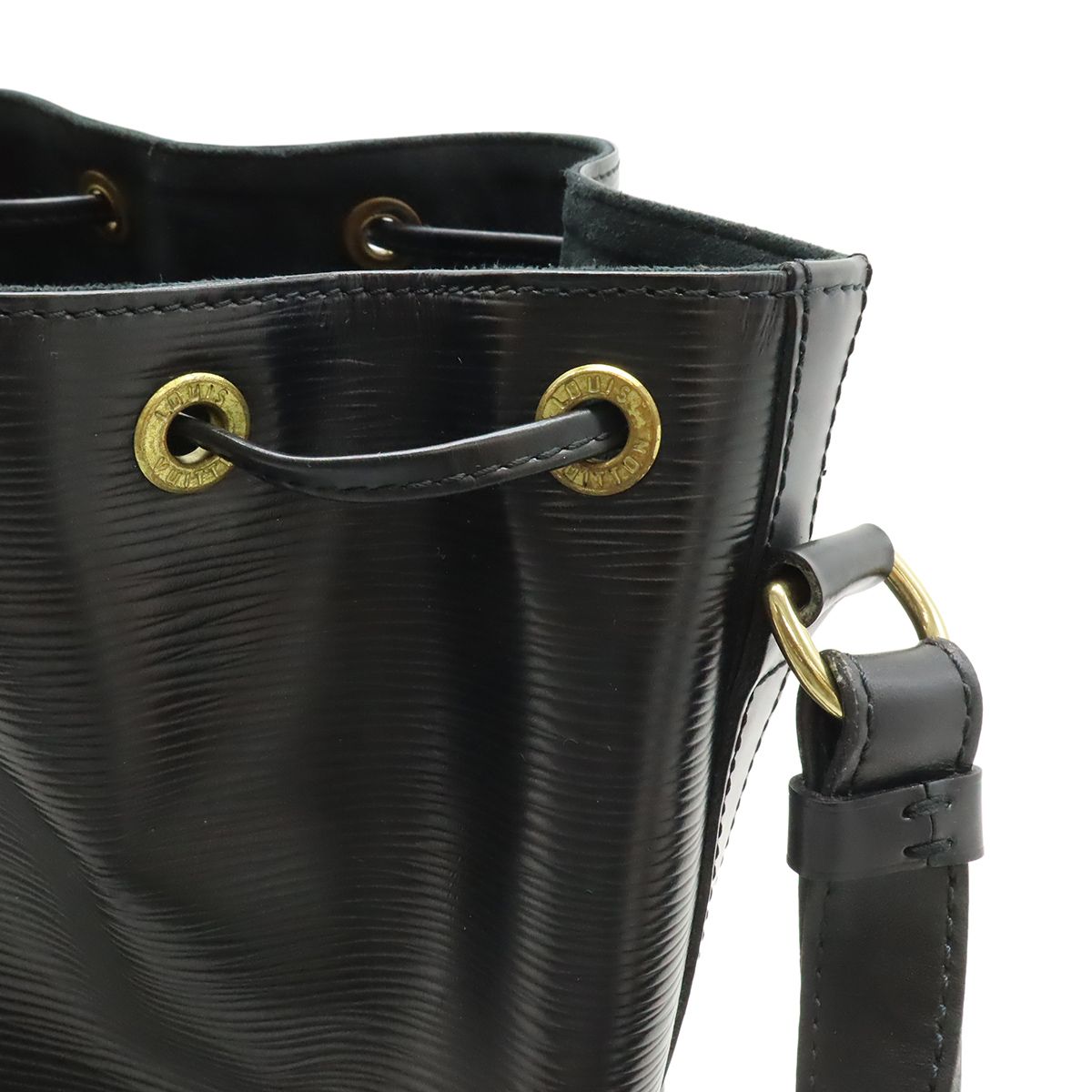 Louis Vuitton Epi Petit Noir Shoulder Bag Drawstring Black — view 5