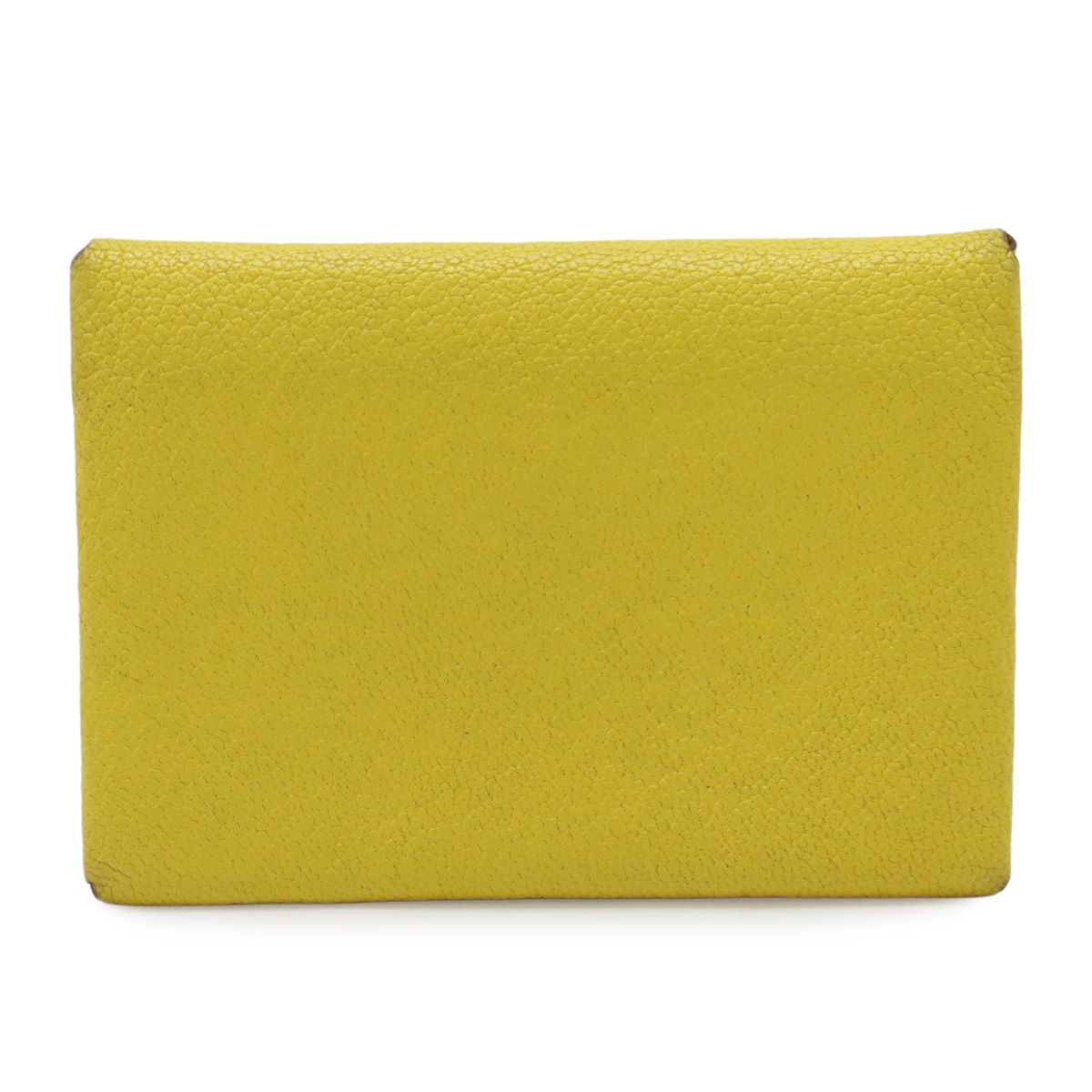 Hermes Calvi Duo Coin Purse Card Case Business Holder Chevre Leather Johnunapur