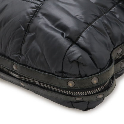 Bottega Veneta Spinner Shoulder Bag Nylon Leather Black — view 3
