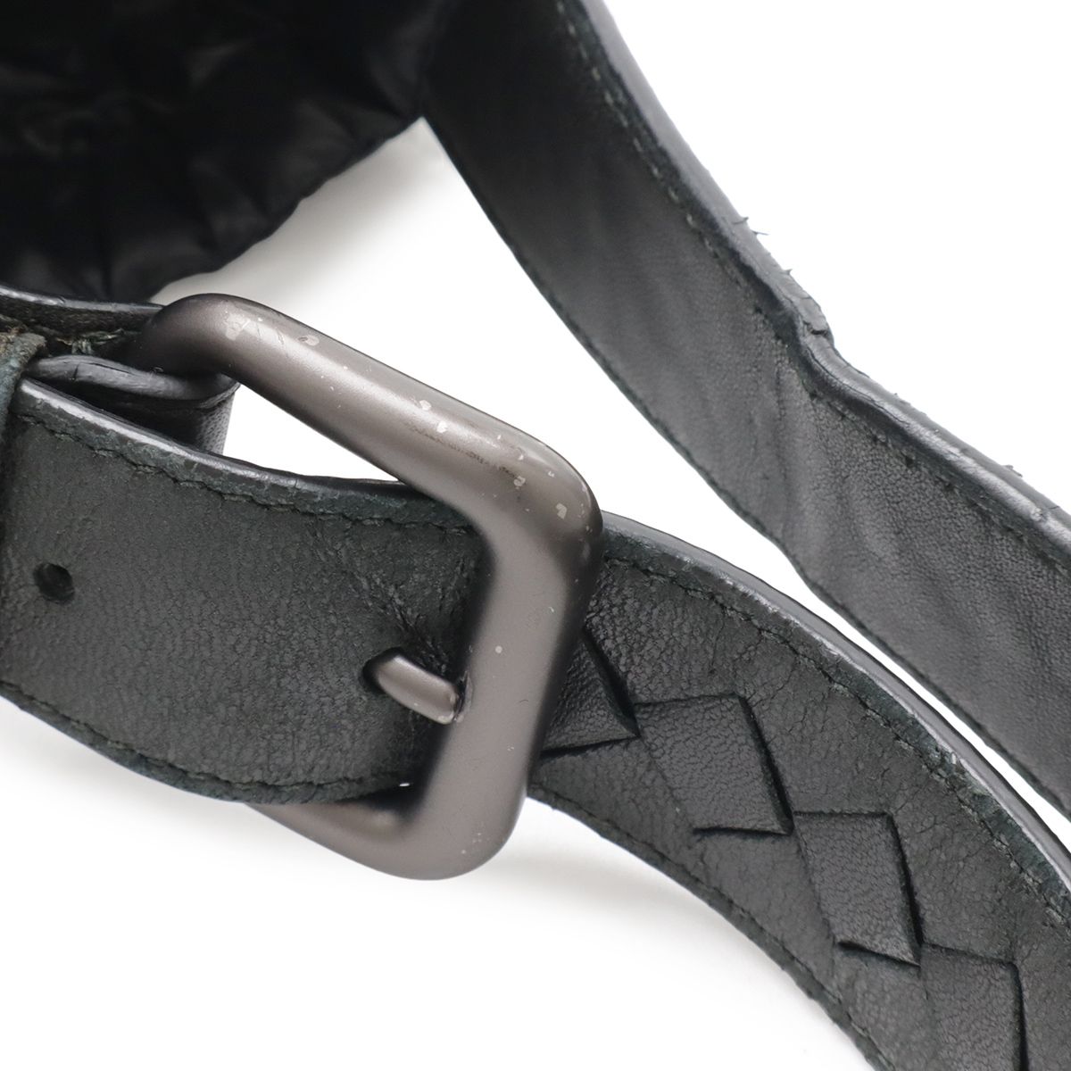 Bottega Veneta Spinner Shoulder Bag Nylon Leather Black — view 5