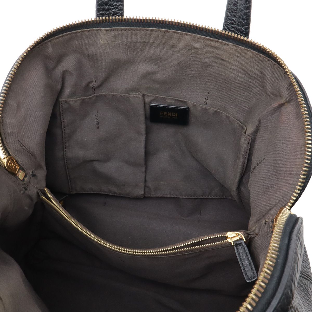 Fendi Chameleon Tote Leather Black Gold — view 6