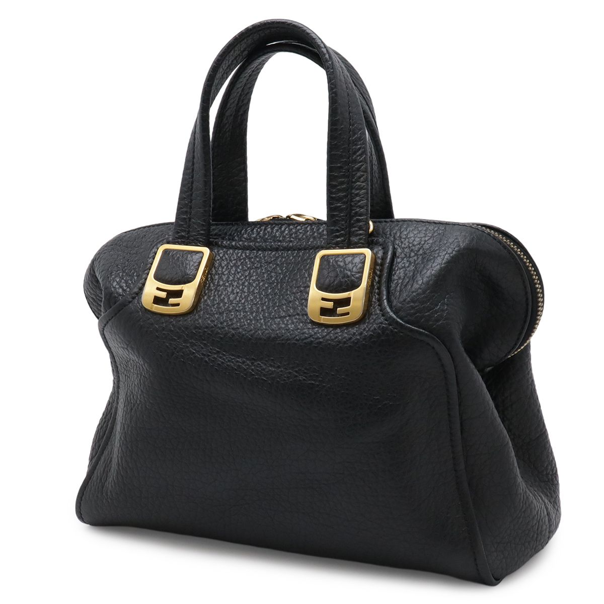 Fendi Chameleon Tote Leather Black Gold — view 2