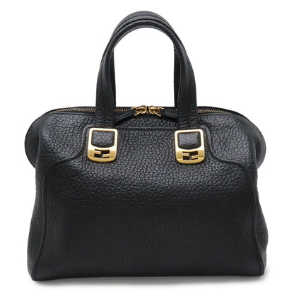 Fendi Chameleon Tote Leather Black Gold