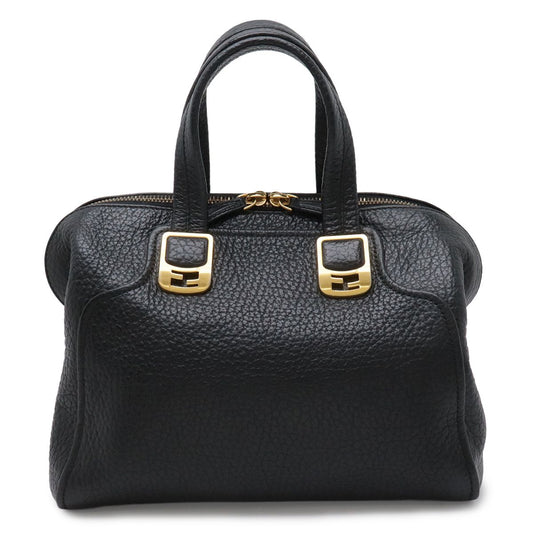 Fendi Chameleon Tote Leather Black Gold