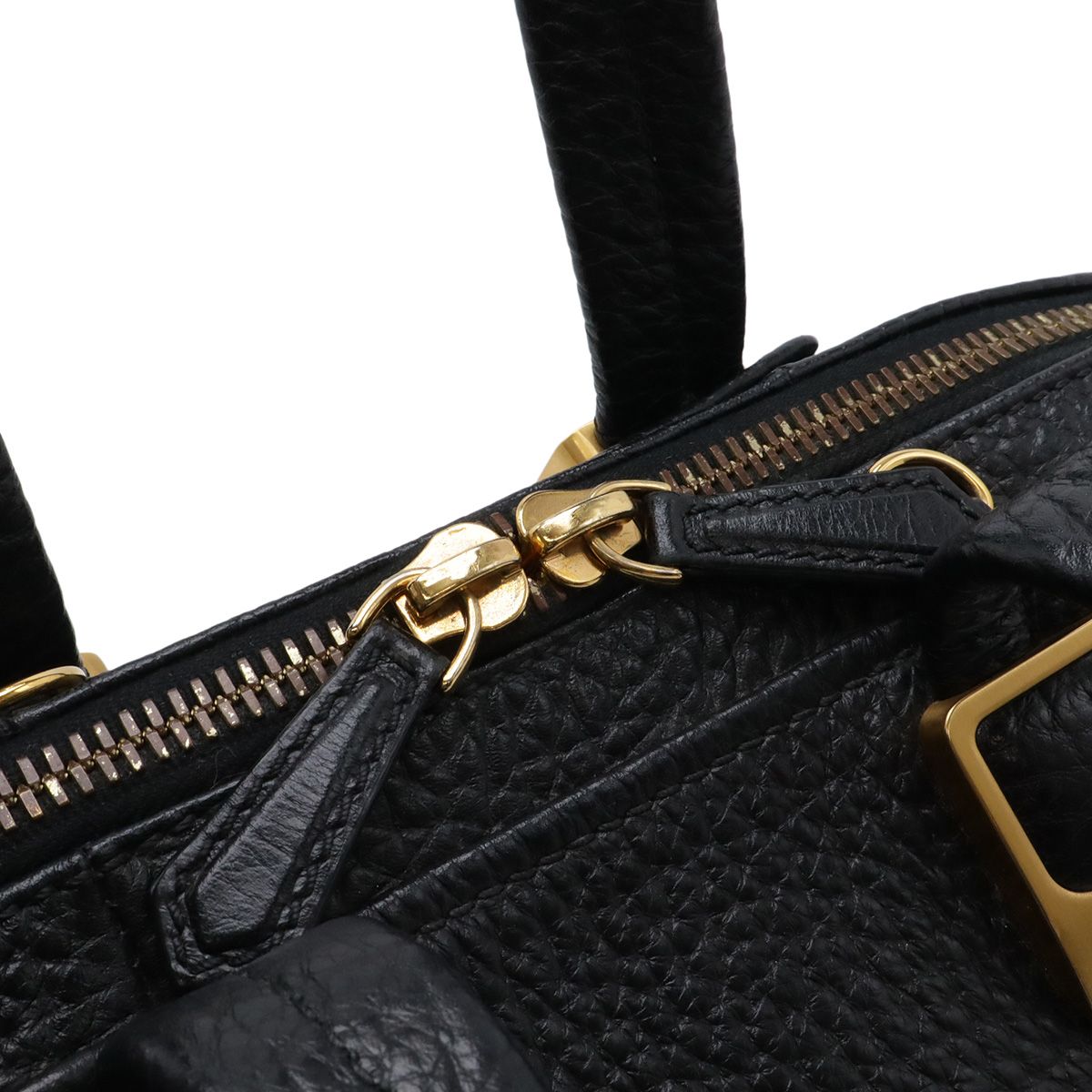 Fendi Chameleon Tote Leather Black Gold — view 5