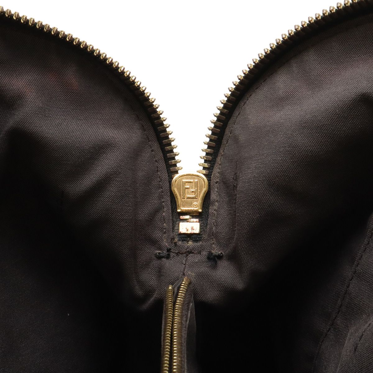 Fendi Chameleon Tote Leather Black Gold — view 9