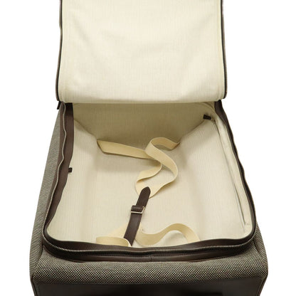 Hermes Carre Express Cabin Travel Bag Suitcase Bag Toile Ash Leather Brown — view 5