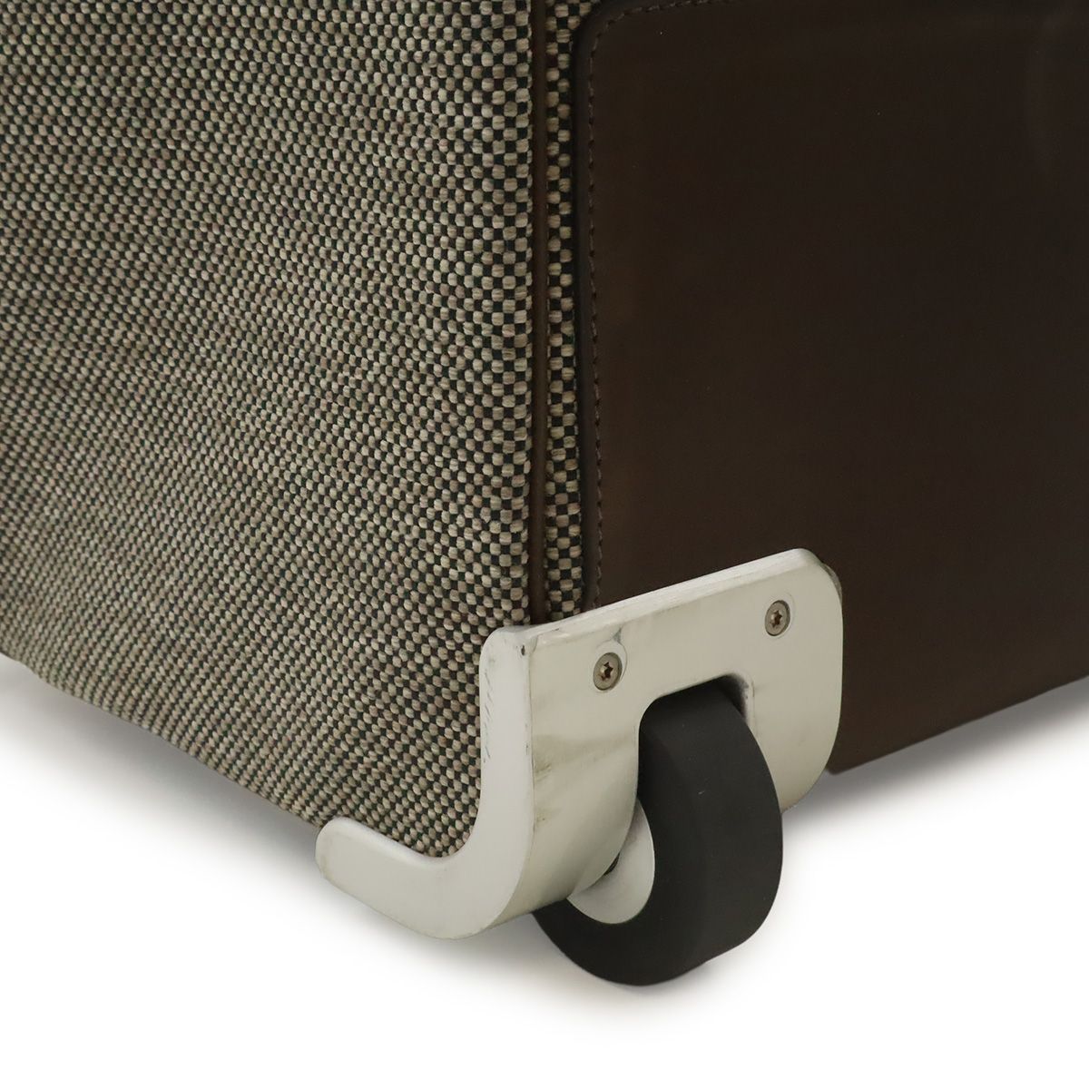 Hermes Carre Express Cabin Travel Bag Suitcase Bag Toile Ash Leather Brown — view 8
