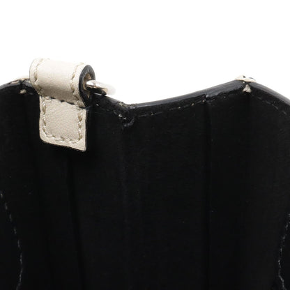 Fendi Shopping Small 2-Way Shoulder Bag Crossbody Leather Beige Black Silver — view 7