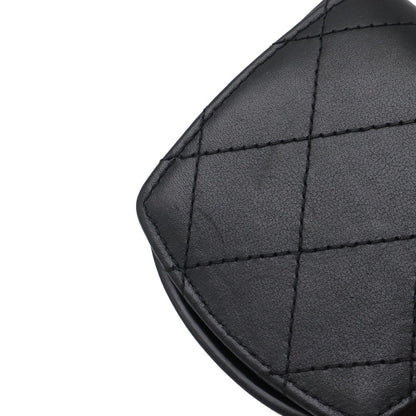 Chanel CC Logo Coin Purse Leather Black — view 5
