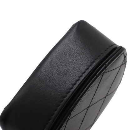 Chanel CC Logo Coin Purse Leather Black — view 4