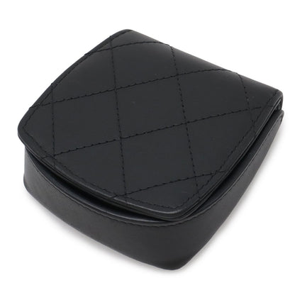 Chanel CC Logo Coin Purse Leather Black — view 2