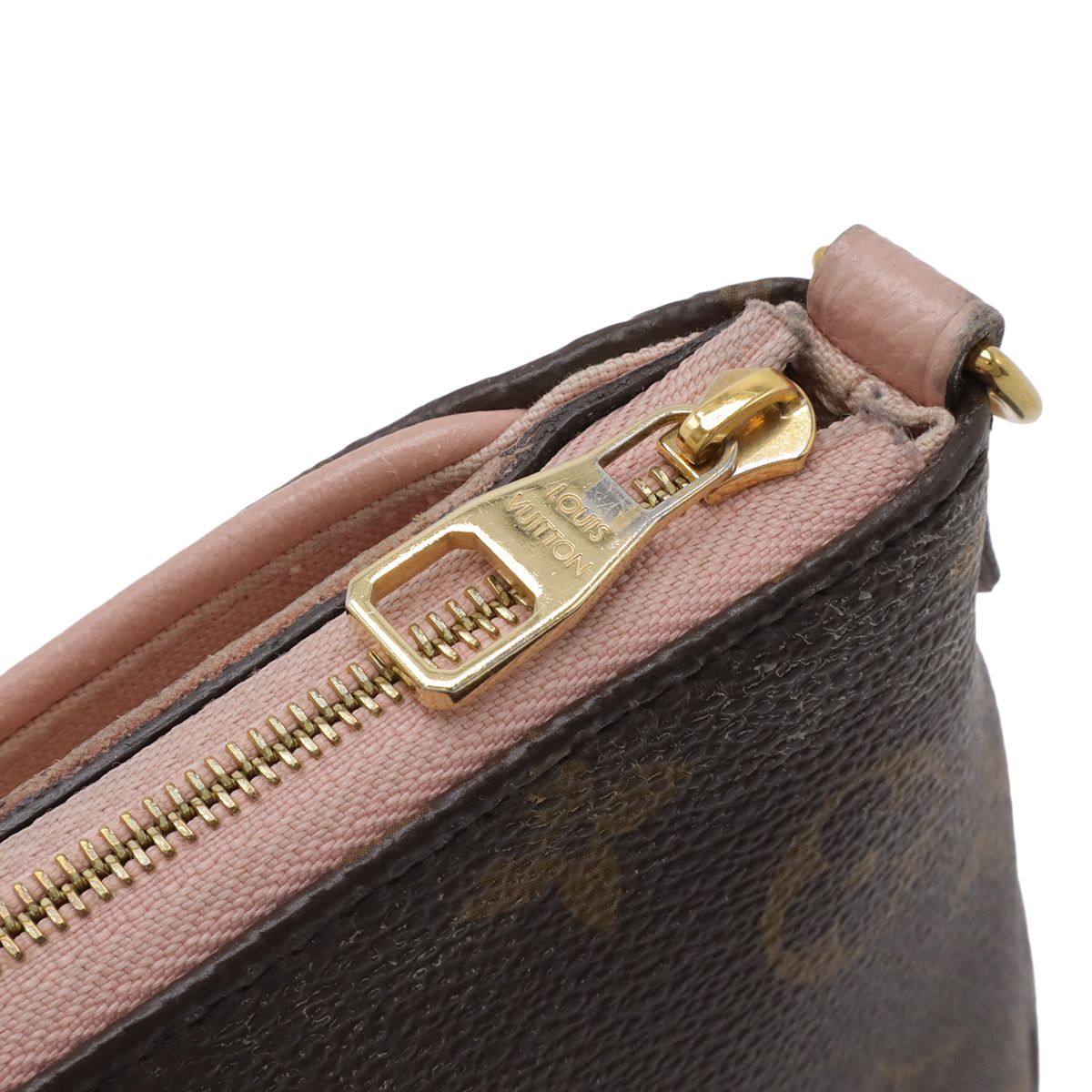Louis Vuitton Monogram Pallas Clutch Shoulder Bag Chain 2-Way Rose Poudre Pink — view 4