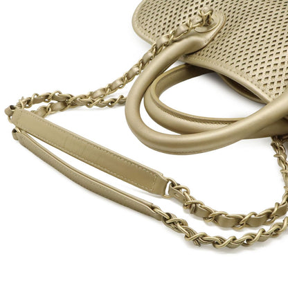 Chanel French Riviera CC Logo Mesh Perforated Tote Chain Shoulder Bag 2-Way — view 4