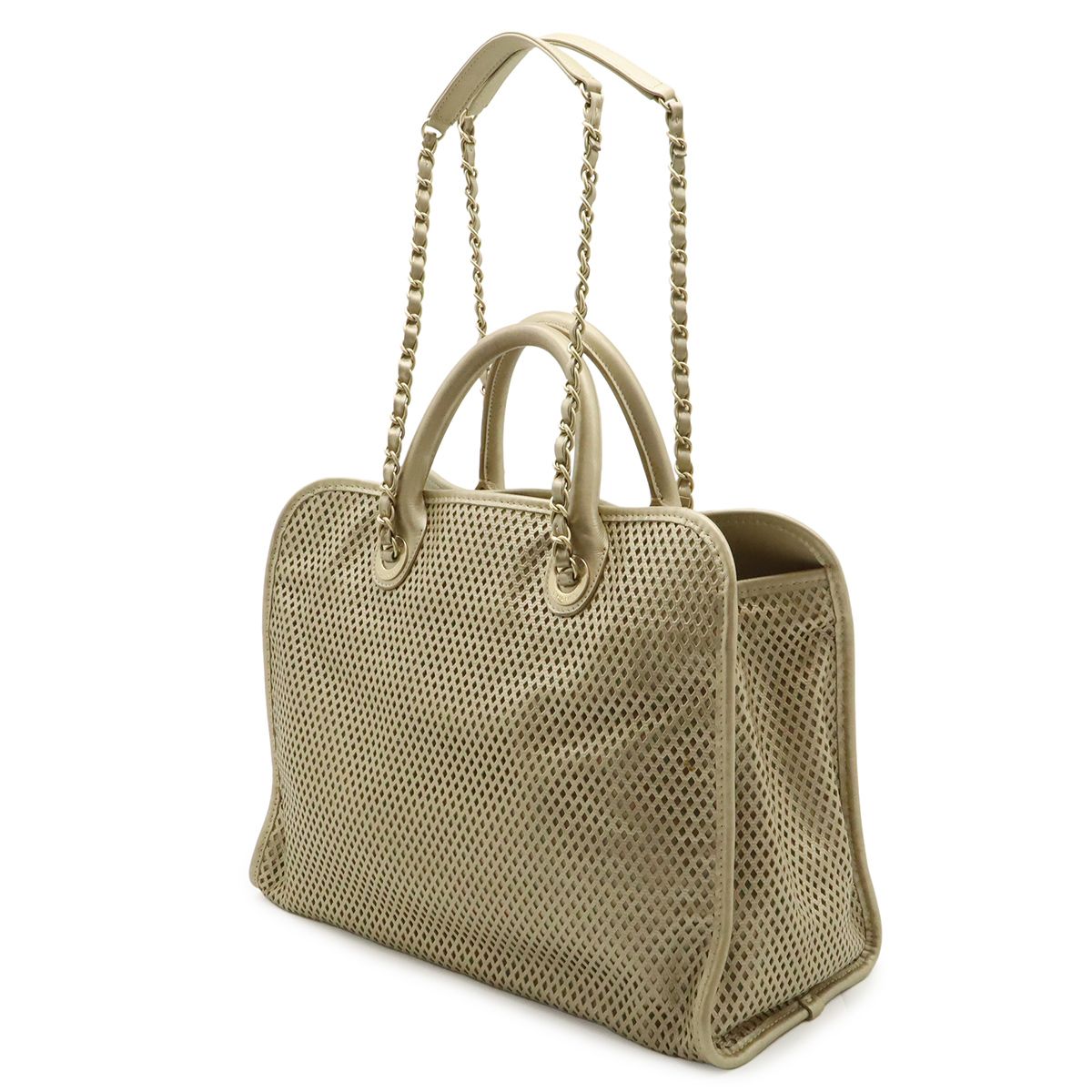 Chanel French Riviera CC Logo Mesh Perforated Tote Chain Shoulder Bag 2-Way — view 2