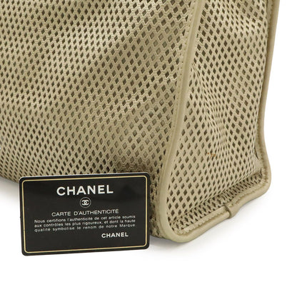 Chanel French Riviera CC Logo Mesh Perforated Tote Chain Shoulder Bag 2-Way — view 9