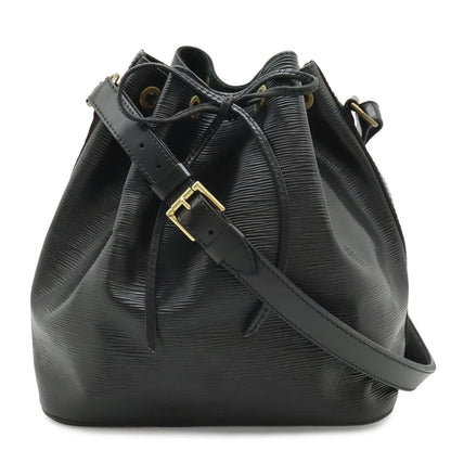 Louis Vuitton Epi Petit Noir Shoulder Bag Drawstring Black