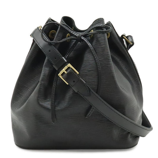 Louis Vuitton Epi Petit Noir Shoulder Bag Drawstring Black