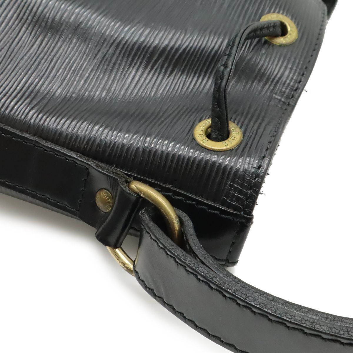 Louis Vuitton Epi Petit Noir Shoulder Bag Drawstring Black — view 6