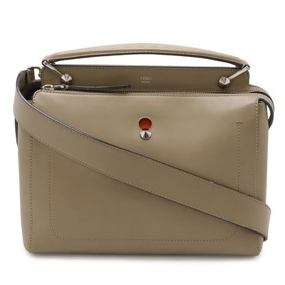 Fendi Com 2-Way Shoulder Bag Semi Leather Gray