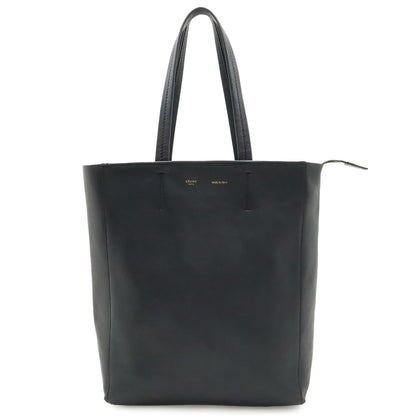 Celine Horizontal Cabas Tote Large Shoulder Bag Leather Black