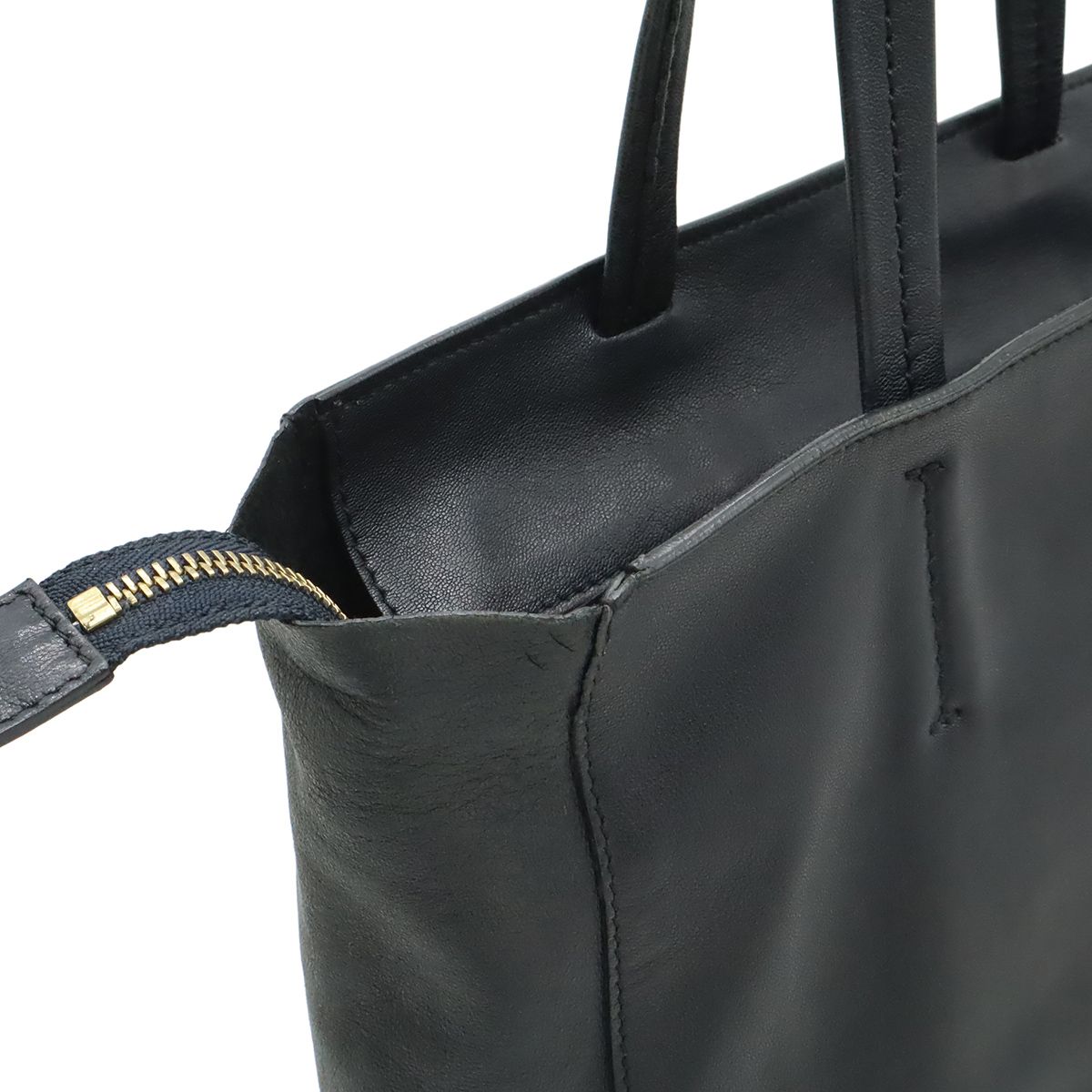 Celine Horizontal Cabas Tote Large Shoulder Bag Leather Black — view 7
