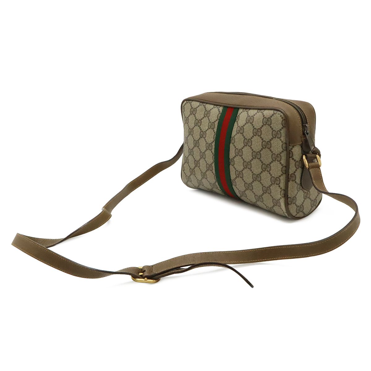 Gucci Vintage GG Plus Sherry Line Pochette Shoulder Bag Crossbody Beige Brown — view 2